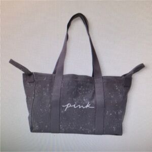 PINK Victoria's Secret Gray and white Tote Bag New